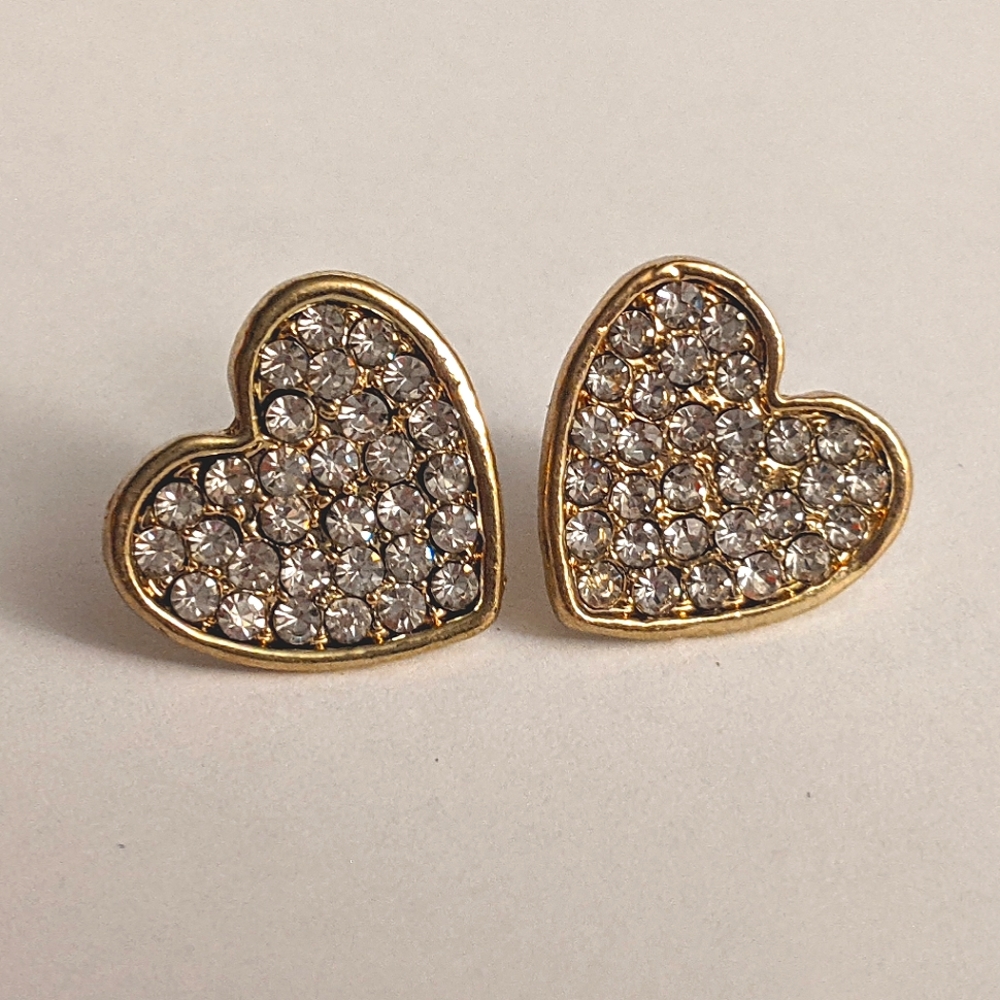 Heart shaped stud earrings